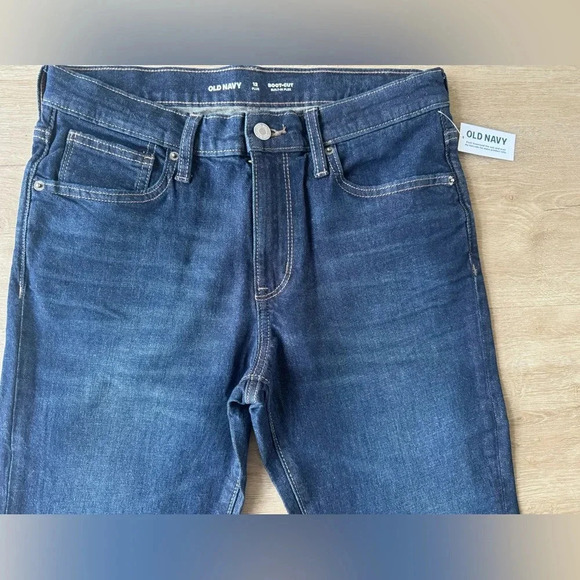 NWT Old Navy girls boot cut jeans SZ 12 Plus Dark wash - Picture 3 of 6